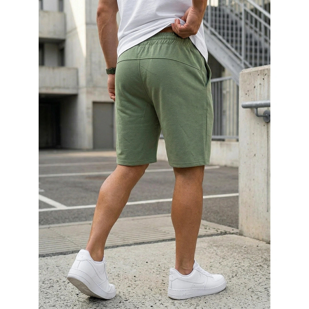 Billiga shorts herr kakigröna bakifrån