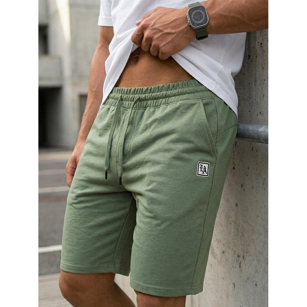 Billiga shorts herr kakigröna framifrån