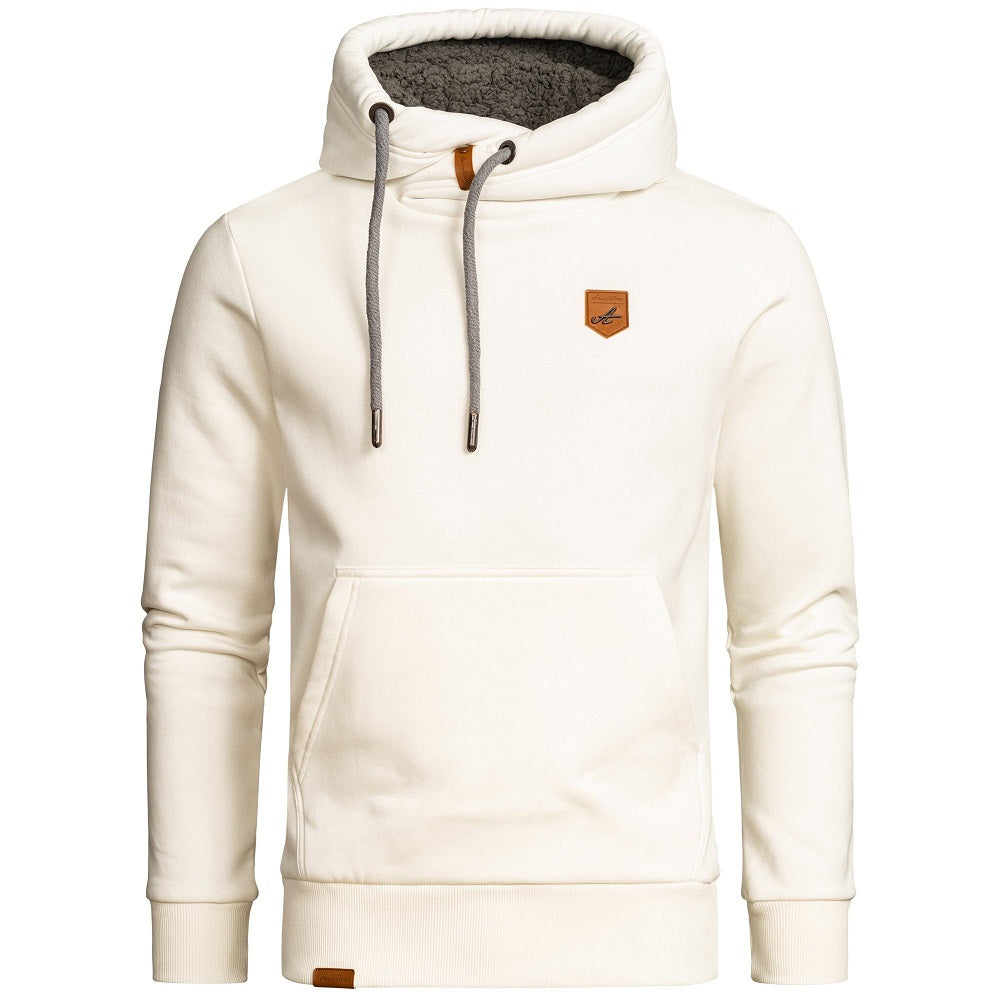 Herr hoodies - Herrtröja med fodrad luva - Huvtröja vit