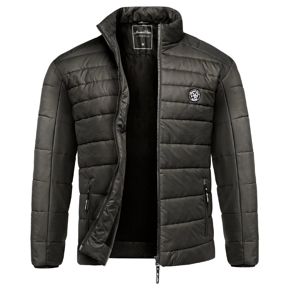 Svart stilren quiltad höstjacka - herrjacka