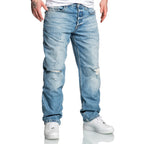 Ljusblåa Baggy jeans - Herrjeans framifrån
