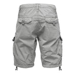 Cargoshorts för herrar från Amaci & Sons ljusgråa bakifrån