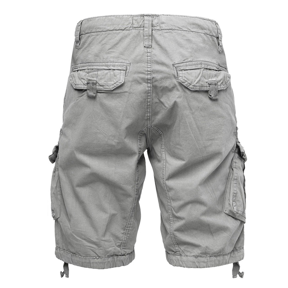 Cargoshorts för herrar från Amaci & Sons ljusgråa bakifrån