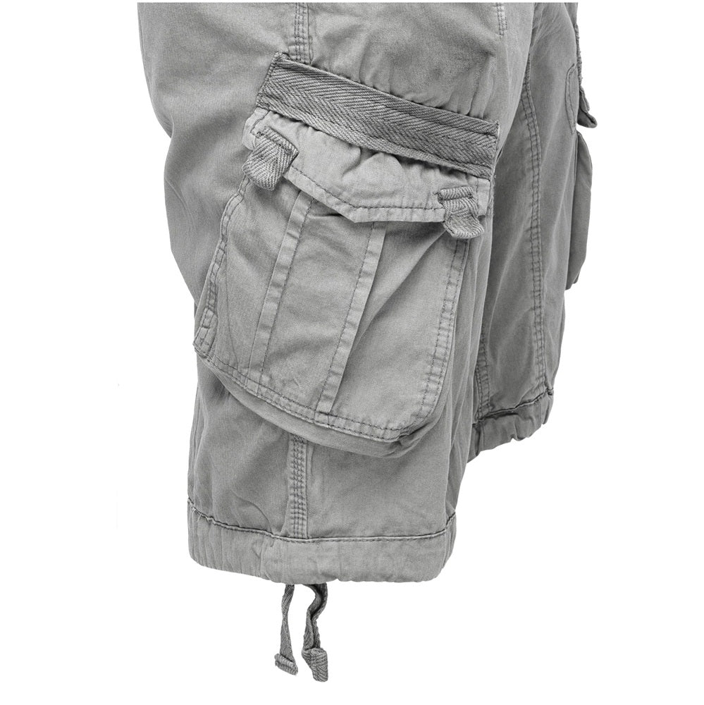 Cargoshorts för herrar från Amaci & Sons ljusgråa från sidan