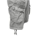 Cargoshorts för herrar från Amaci & Sons ljusgråa från sidan