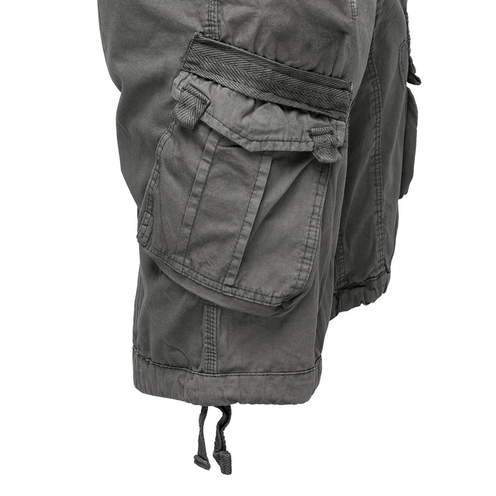 Cargoshorts för herrar från Amaci & Sons mörkgrå från sidan