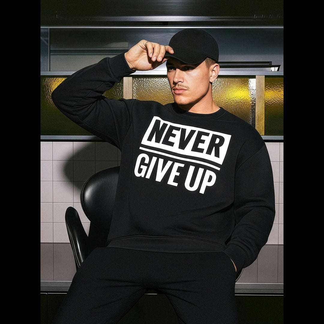 Never Give Up sweatshirt - framifrån
