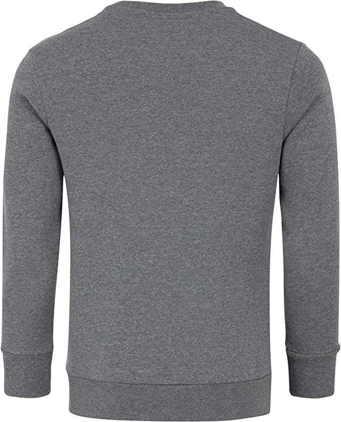 Billig basic Sweatshirt Herr - Amaci & Sons Tröja mörkgrå bakifrån