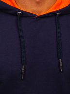 Hoodie Herr - Navyblå herrtröja med luva