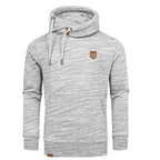 Grå huvtröja herr - melange färgad hoodie