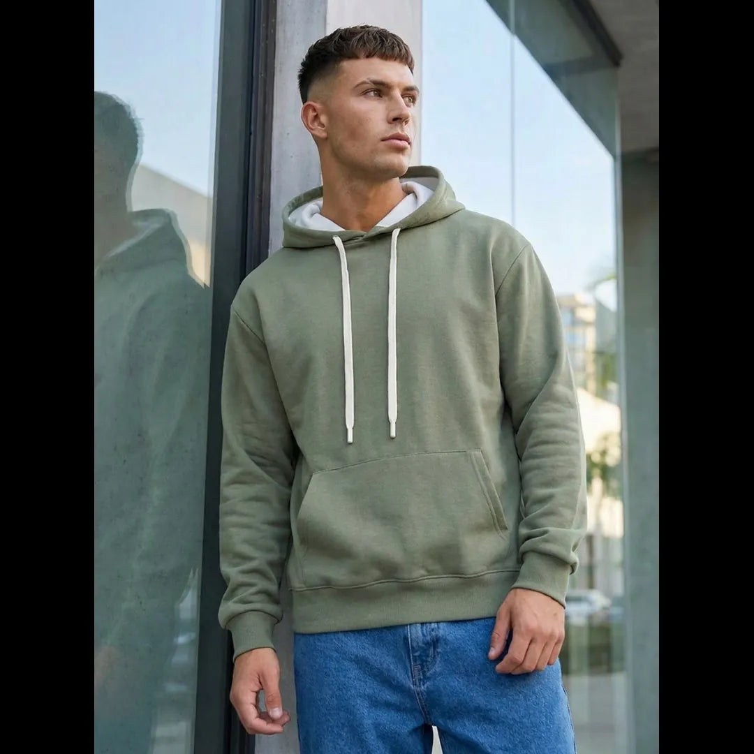 Hoodie Herr Olivgrön – Tunn & Bekväm Vår/Sommar Hoodie