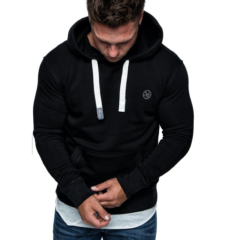 Svart herr hoodie från Amaci & Sons front