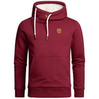 Hoodie Herr - Stilren vinröd herrtröja med luva