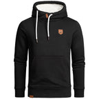Svart hoodie herr med fodrad luva från Amaci & Sons