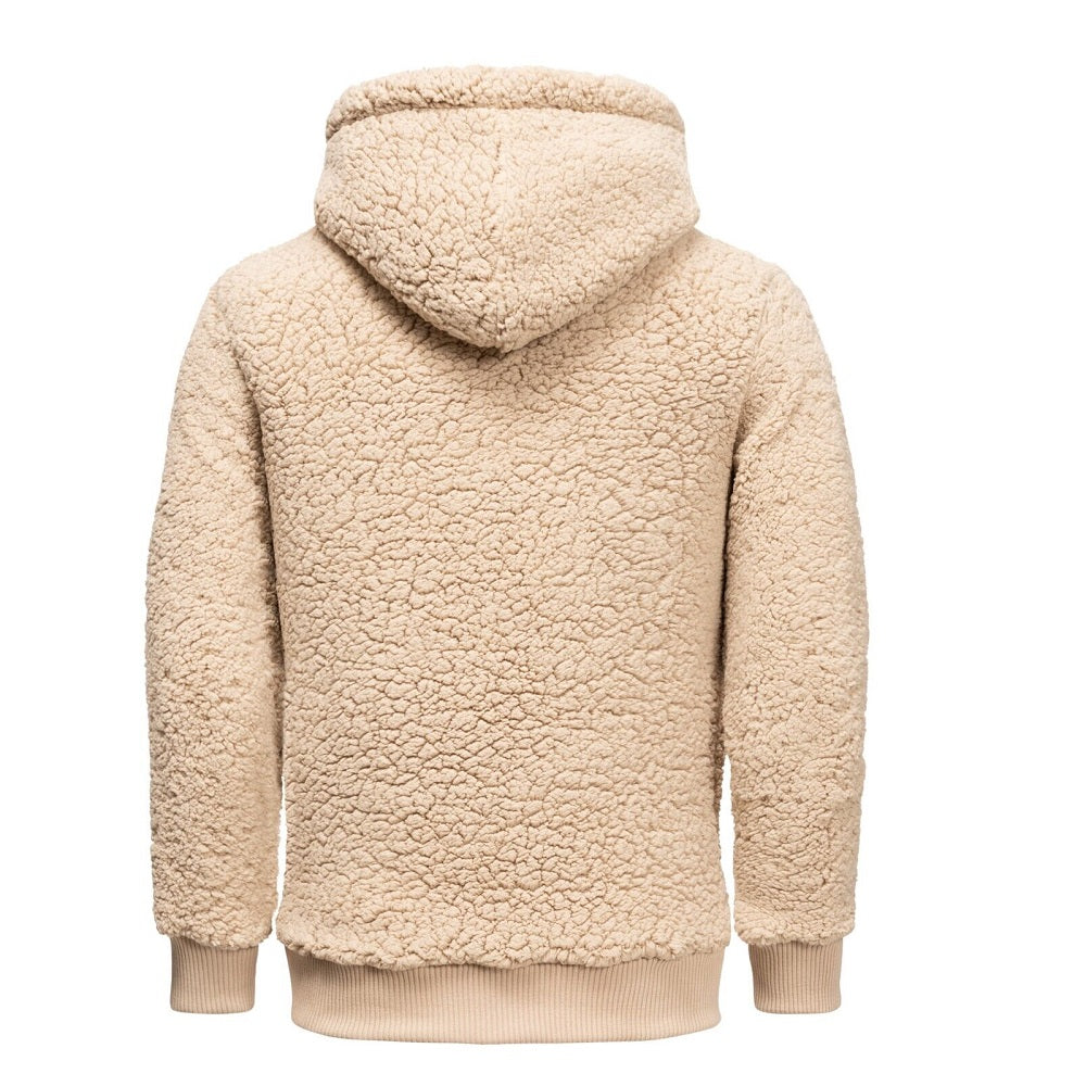 Huvtröjor Fleece - Herrtröjor - Fleecetröjor i flera färgval beige bakifrån