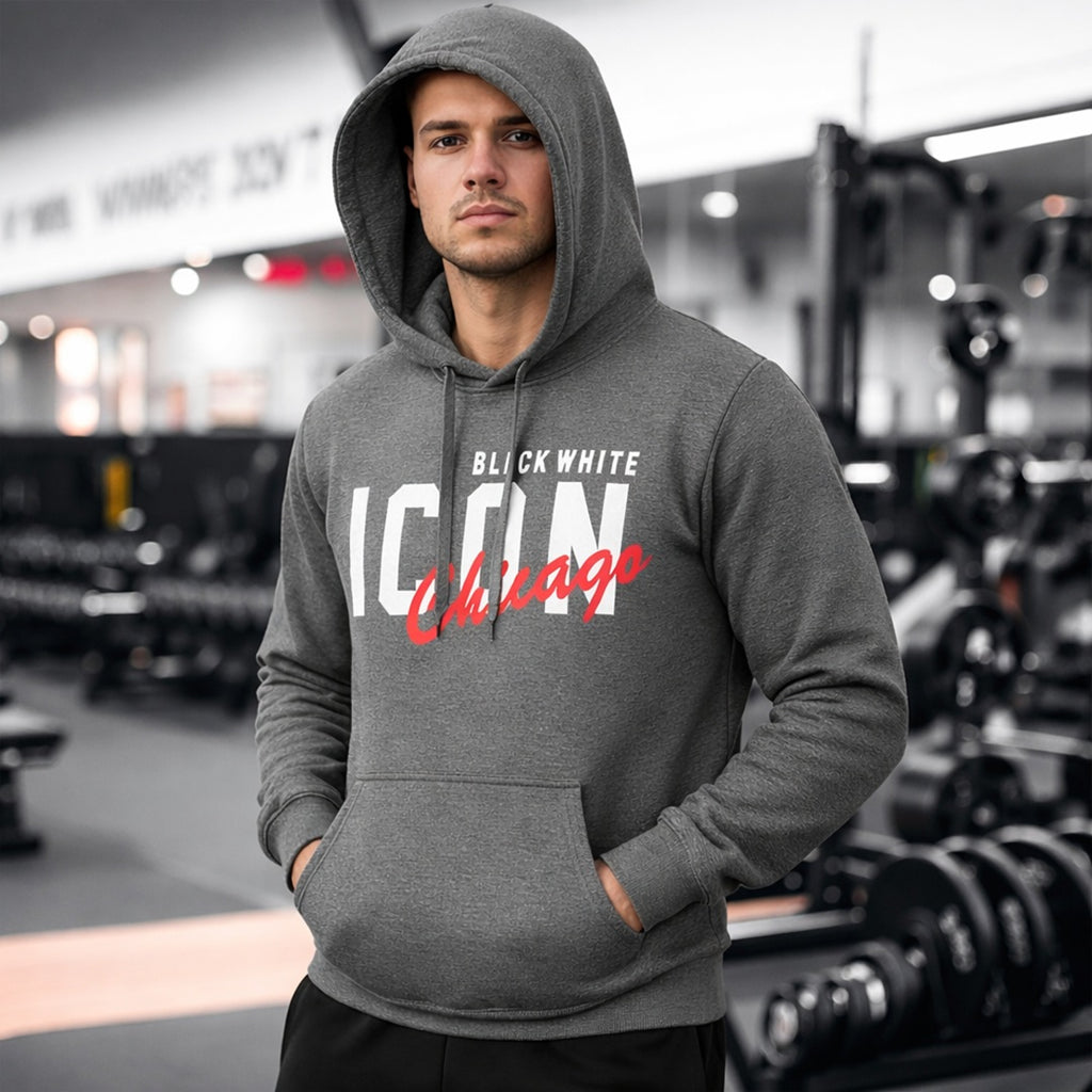 Grafitgrå Herr hoodie
