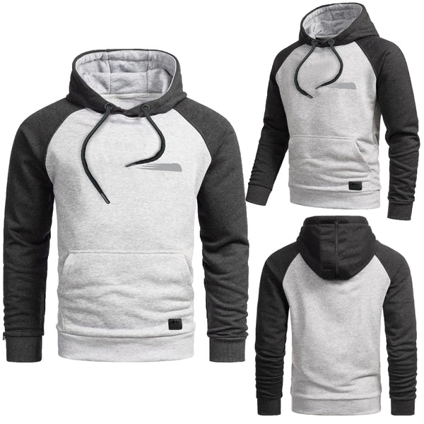 Ljusgrå JHNsport hoodie med mörkgråa ärmar