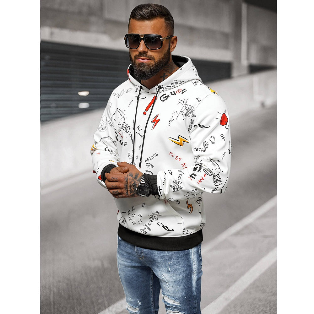 Hoodie Herr med attityd - Herrtröja med luva framifrån