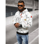 Hoodie Herr med attityd - Herrtröja med luva framifrån