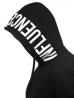 Svart luvtröja - Hoodie influence zoomad