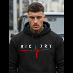 herr huvtröja svart streetwear Victory