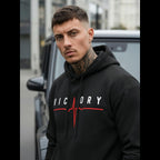 svart hoodie herr bomull polyester modern design
