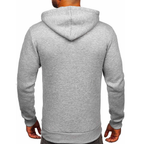 Ljusgrå Half Zip Hoodie - Herrtröja med luva