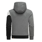 Trefärgad hoodie herr 449 kr - superskön med högre hals - bakifrån