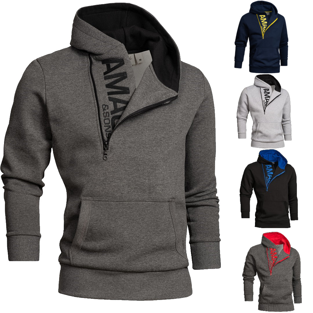Herr Hoodies - Sportiga billiga Herrtröjor - half zip hoodies