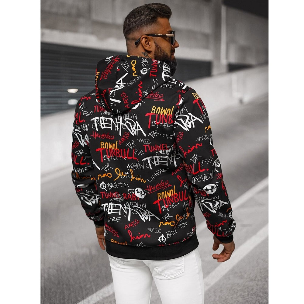 Hoodie Herr 299 kr - Graffititryck runt hela tröjan bakifrån