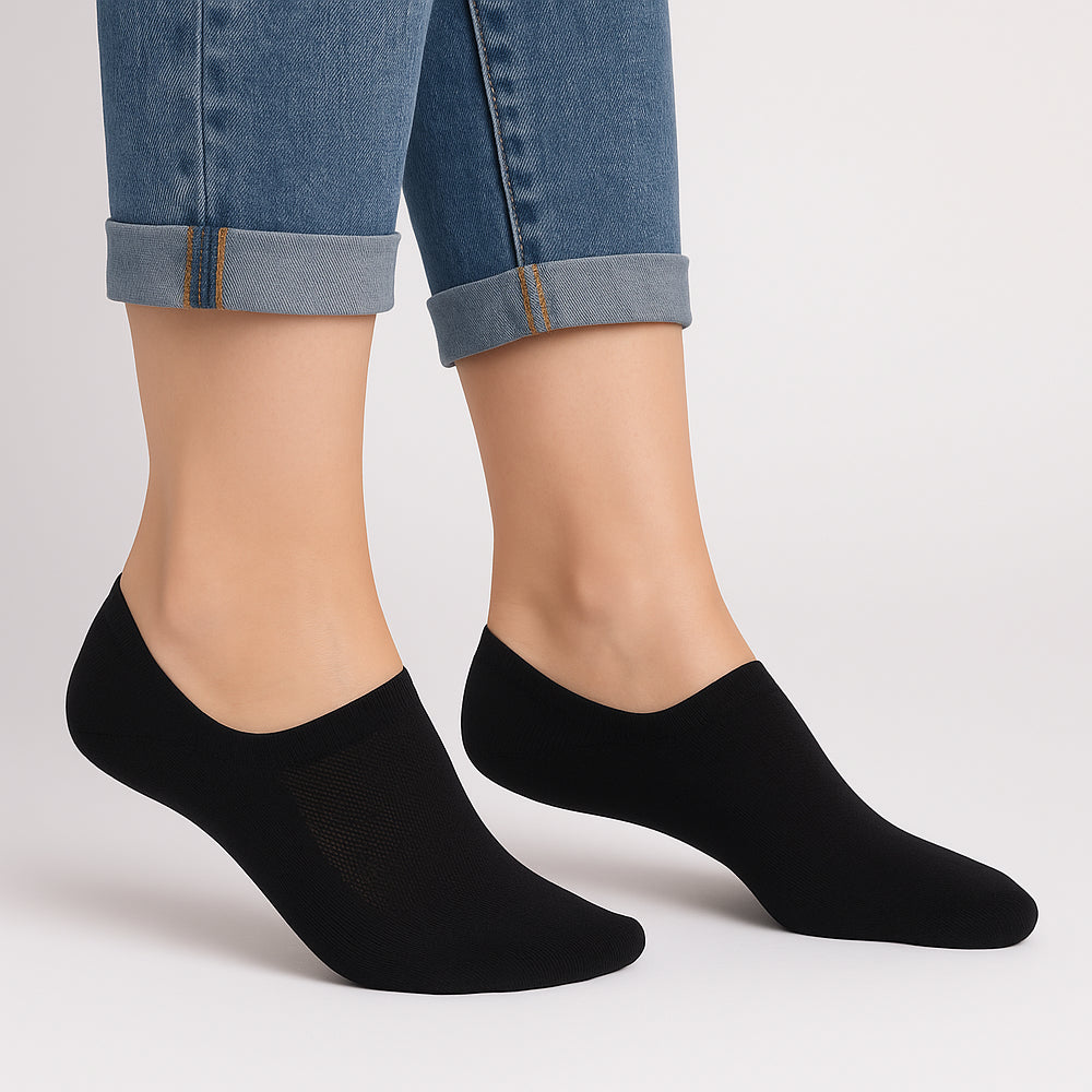 12-pack svarta osynliga strumpor - flerpack unisex strumpor