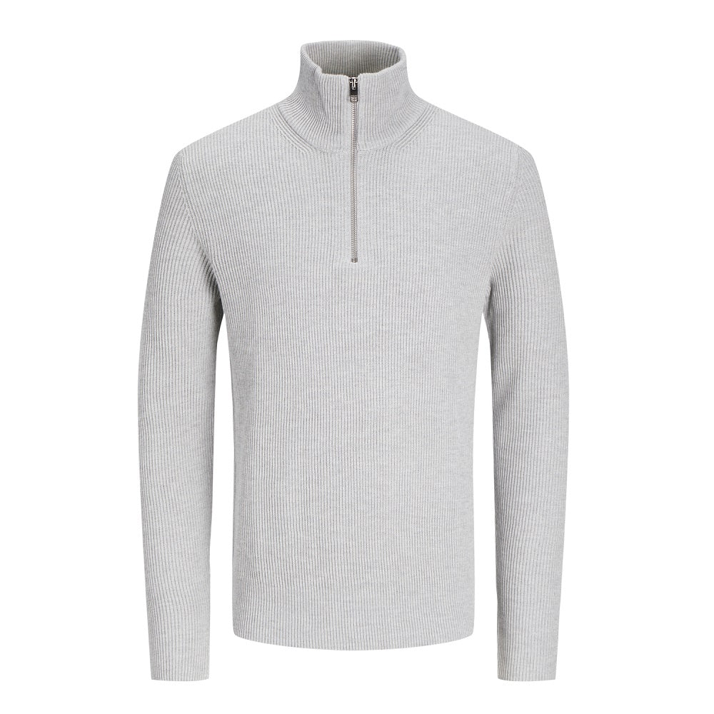ljusgrå stickad herrtröja från Jack & Jones