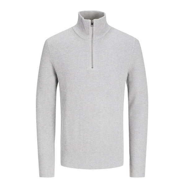 ljusgrå stickad herrtröja från Jack & Jones