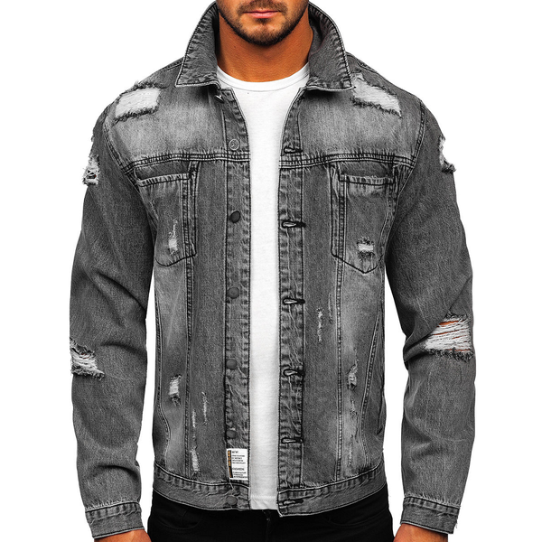 Jeansjacka denim grå