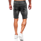 Jeansshorts Herr - Mörkgråa Shorts bakifrån