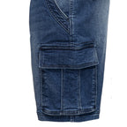 Cargojeans shorts herr från Amaci & Sons mörkblå cargofickan