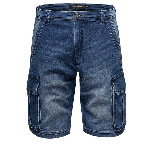 Cargojeans shorts herr från Amaci & Sons mörkblå