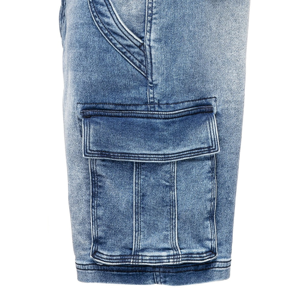 Cargojeans shorts herr från Amaci & Sons stormblå cargofickan