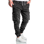 Svarta Jeans Joggers Herr - Cargobyxor från sidan