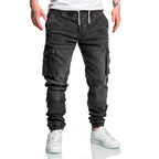 Svarta Jeans Joggers Herr - Cargobyxor framifrån