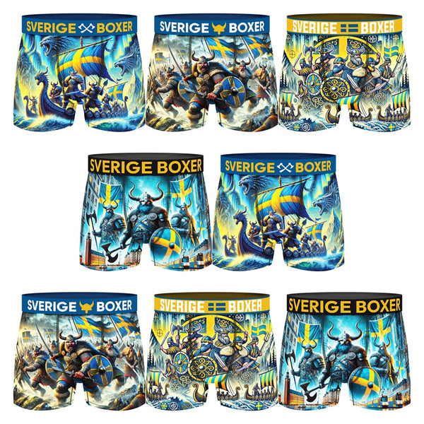 8-pack unika kalsonger från SverigeBoxer viking
