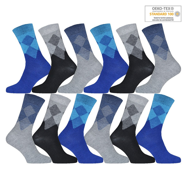 12 par klassiska strumpor herrstrumpor