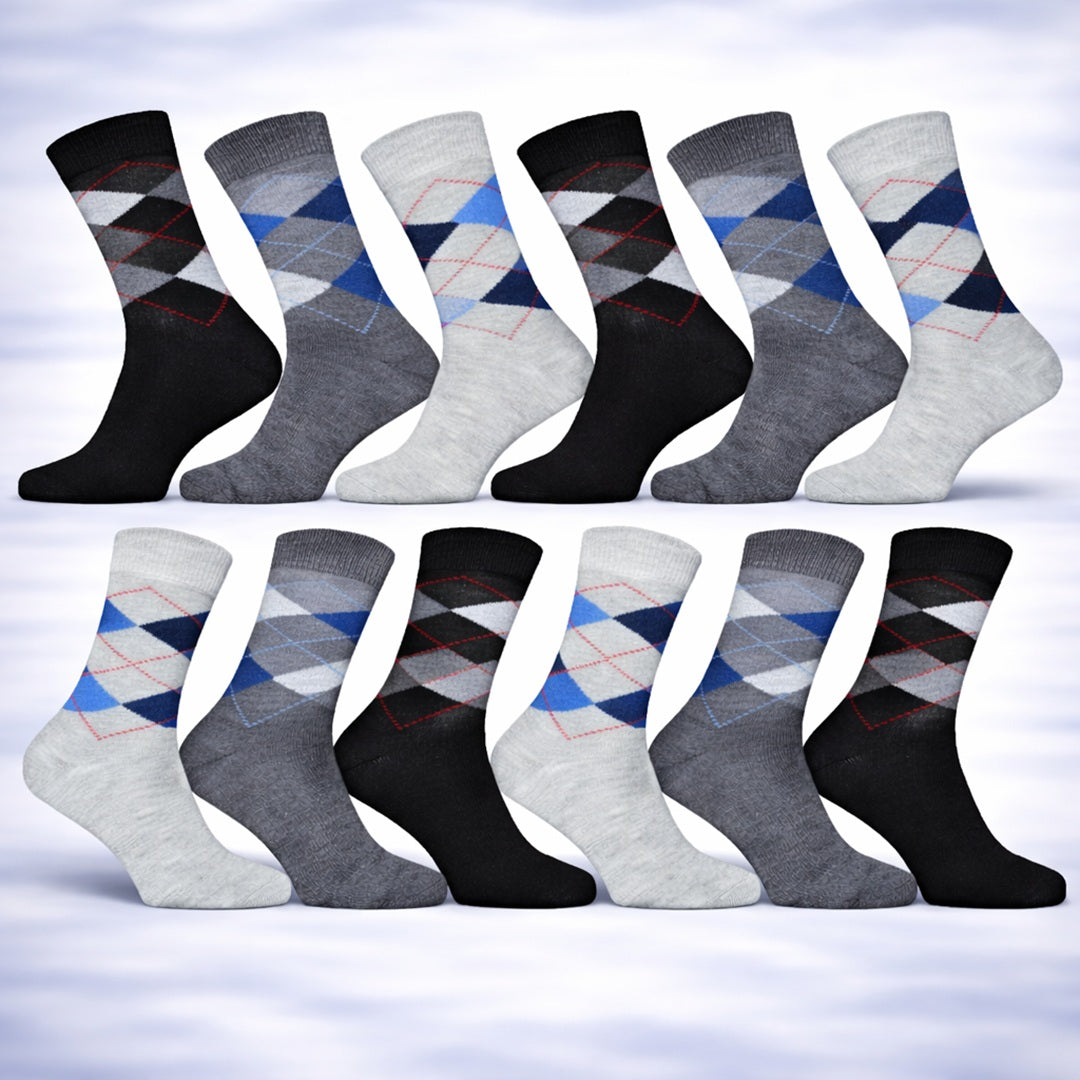 12 par billiga finstrumpor i mixade färger JHNsport