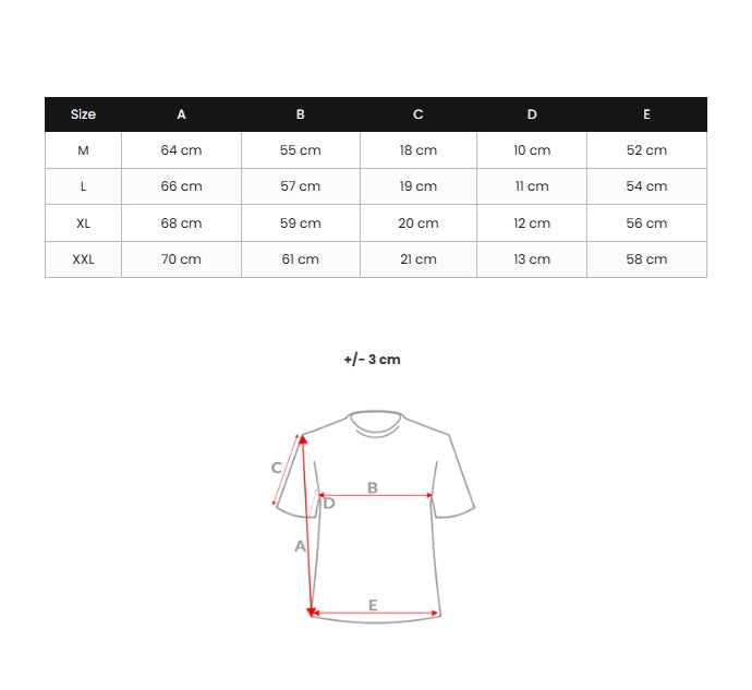 Loose Fit Tröja - T-shirt Icon storlekstabell