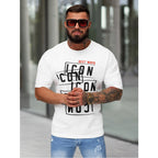 Loose Fit Tröja - Vit T-shirt Icon framifrån