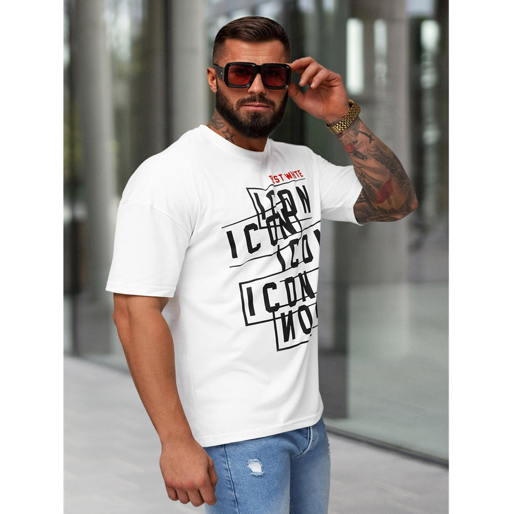 Loose Fit Tröja - Vit T-shirt Icon sidan