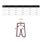 Svarta leggings med struktur - Damleggings storlekstabell