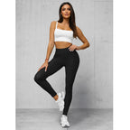 Svarta leggings med struktur - Damleggings