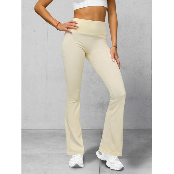 Damleggings Beige - Bootcut Träningsleggings