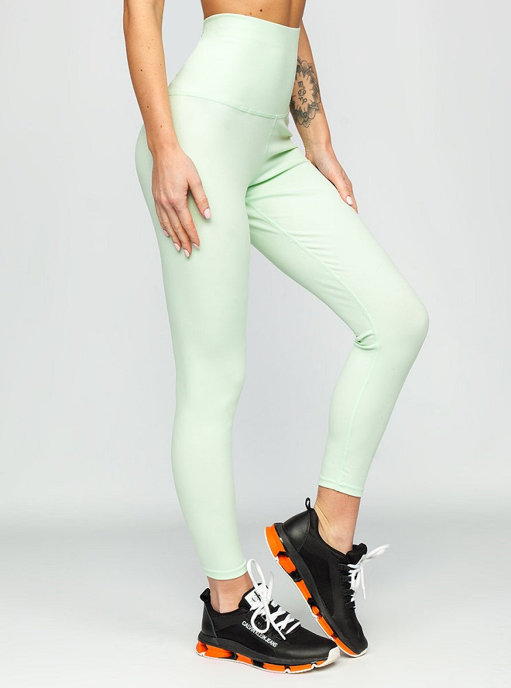 Leggings med hög midja mintfärgade sidbild